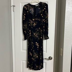 Reformation Wallflower Long Sleeve Midi Dress in Mademoiselle size 8